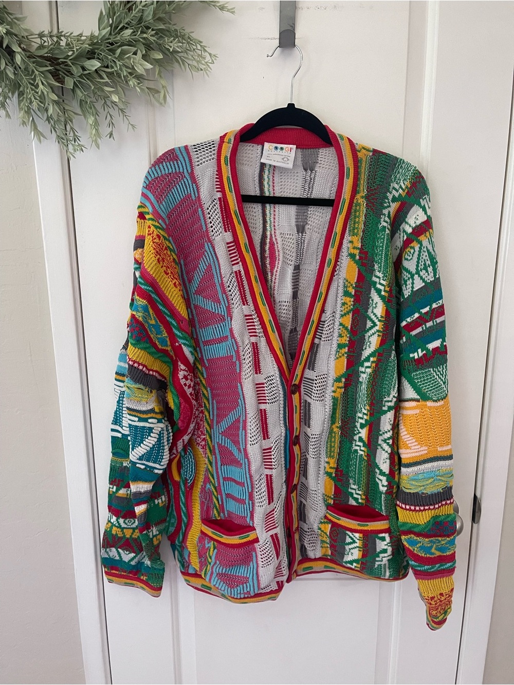 Vintage COOGI Multicolor  Knit Sweater cardigan